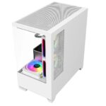 Gabinete Raptor Thunder Strike TG x2 Mid-Tower RGB Fan x1 White - Imagen 2