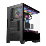 Gabinete Raptor Thunder Strike TG x2 Mid-Tower RGB Fan x1 Black - Imagen 2