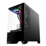Gabinete Raptor Thunder Strike TG x2 Mid-Tower RGB Fan x1 Black - Imagen 3